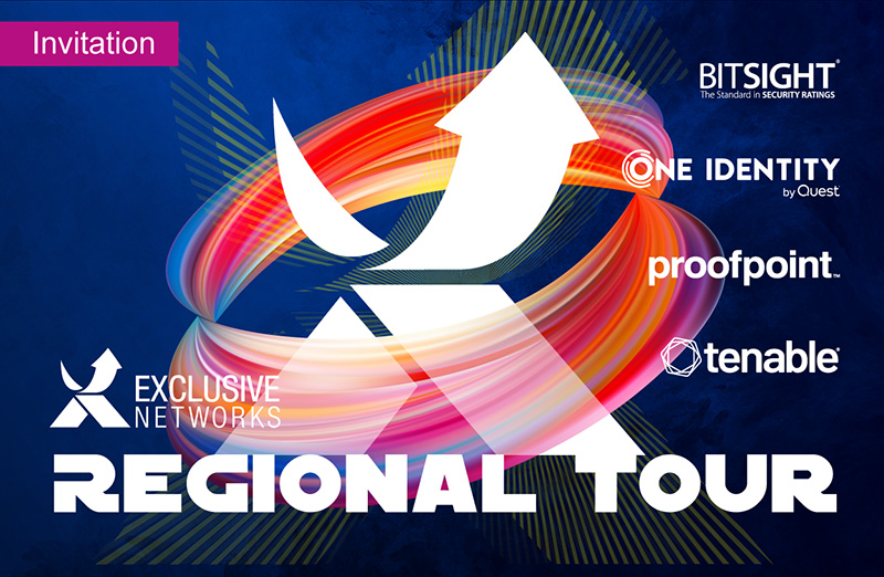 Invitation au Regional Tour Exclusive Networks avec Bitsight - One Identity - Proofpoint - Tenable